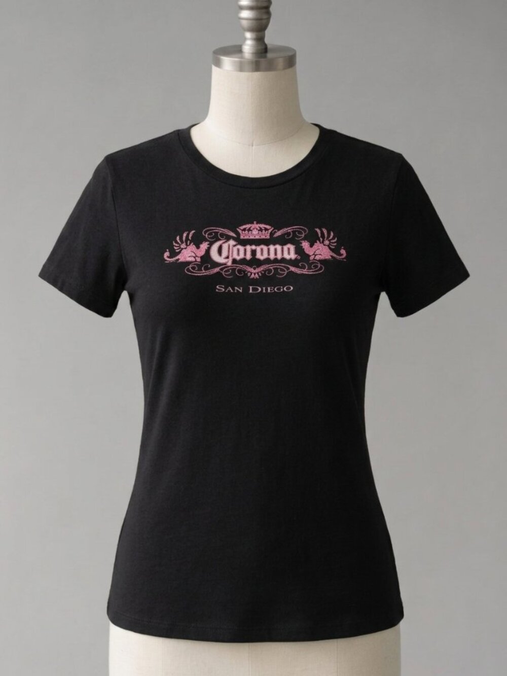 Corona San Diego Black Graphic T-Shirt | Size Large